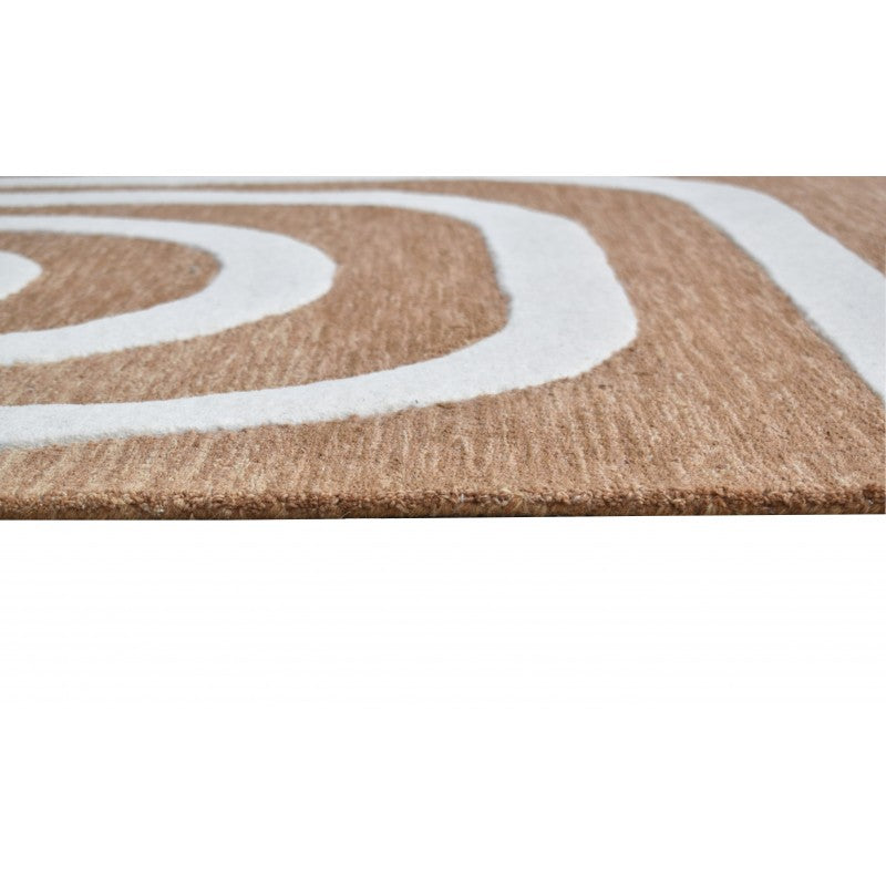 Luna Curves Rug Tan