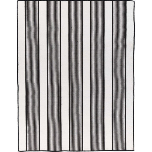 Miami Black Stripe Indoor Outdoor Rug