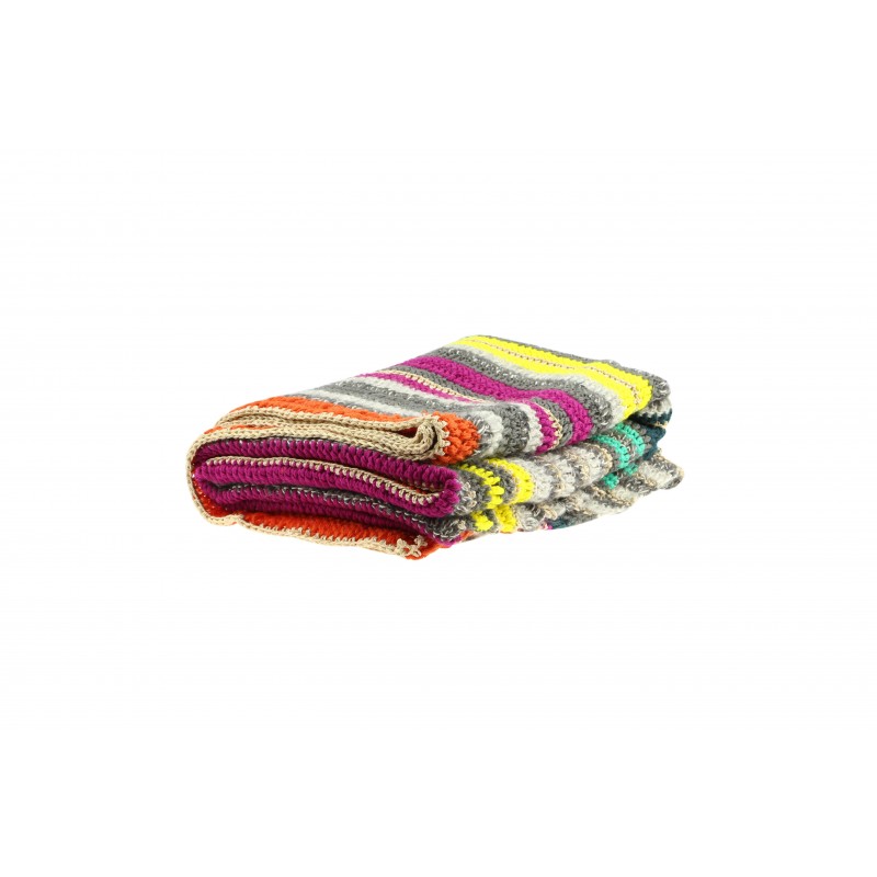 Nava Hand Knitted Throw Multi