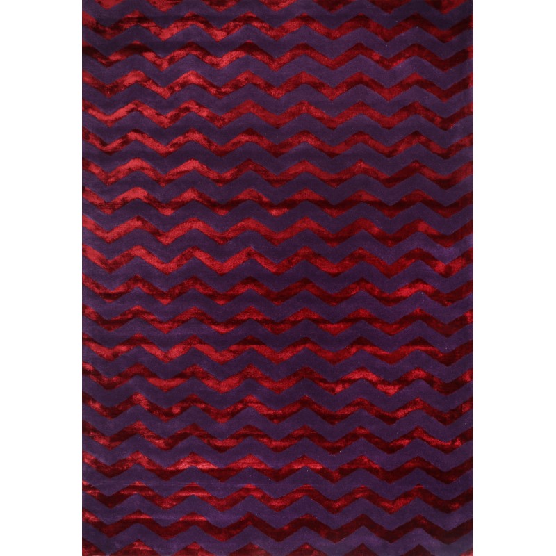 Artisan - Opulence Chevron Rug Red Purple