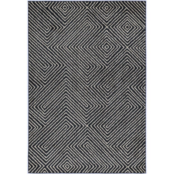 Primo Maze Black Rug