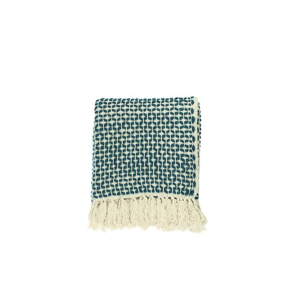 Heidi Knit Throw Teale Blue 125cm x 150cm