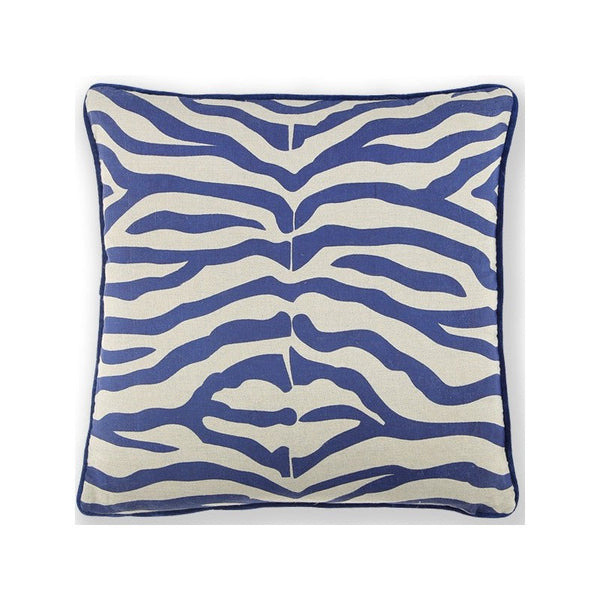 Zebra Cushion Navy 60x60cm