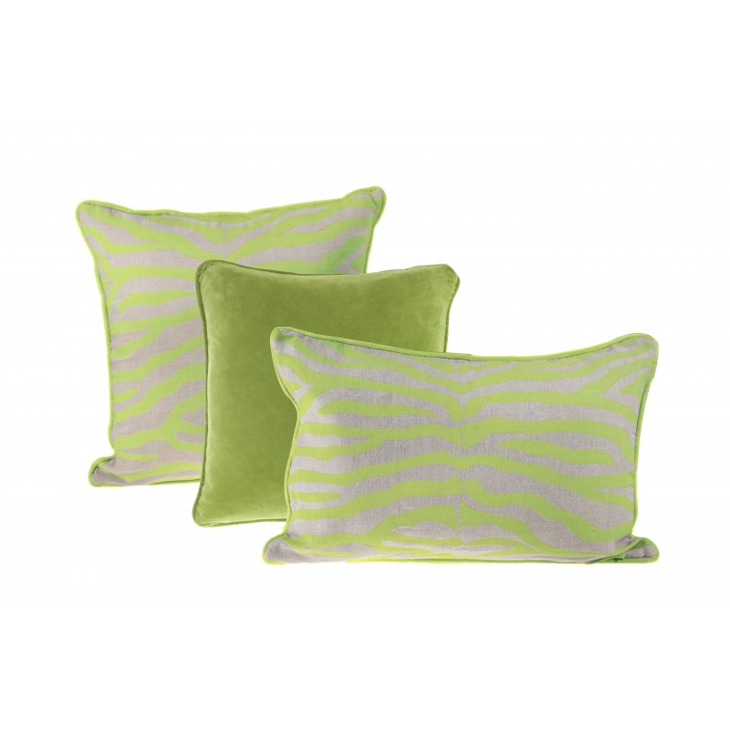 Zebra Cushion Pesto 60x40cm