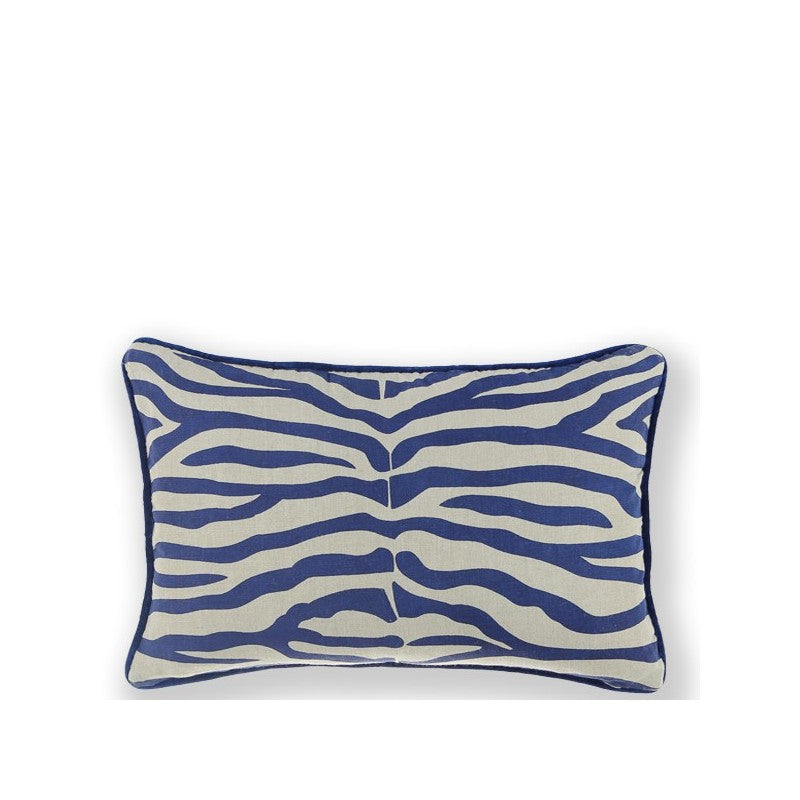 Zebra Cushion Navy 60x40cm